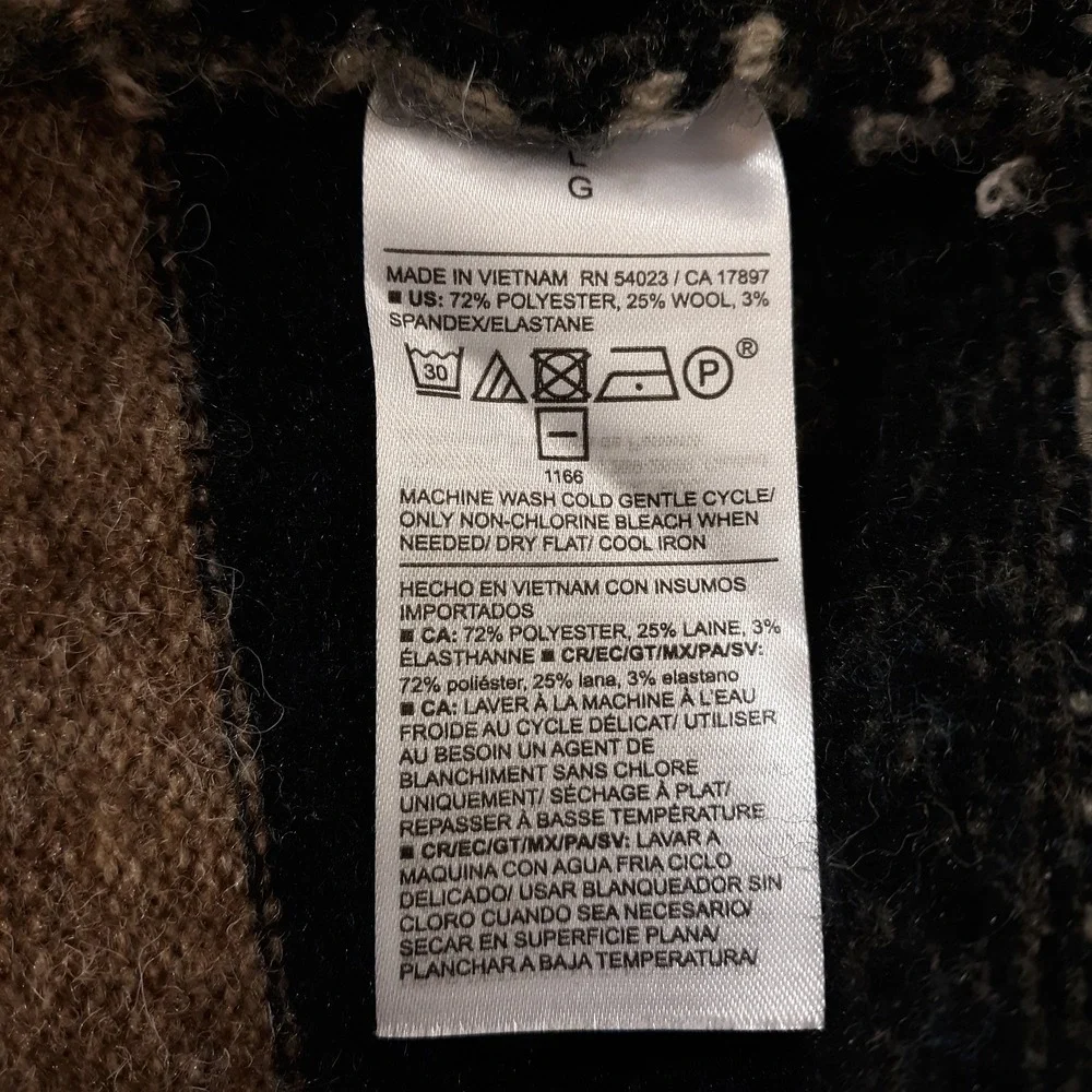 Old Navy Sweater Crew Neck Mens Large Fair Isle Multicolor Wool Blend Soft